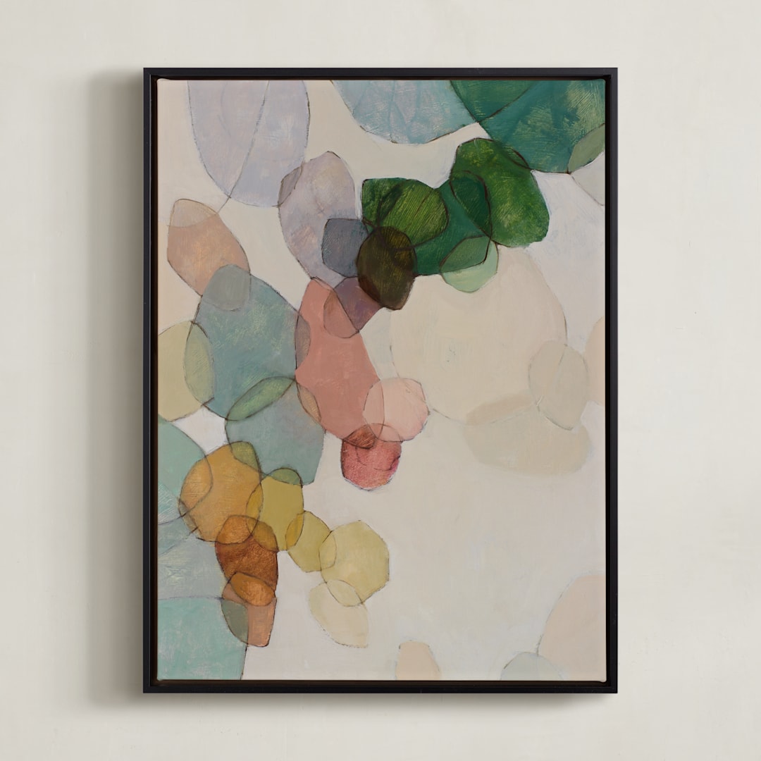 "Echoes II" - Art Print in Sky by Wendy Keller - Framed Canvas