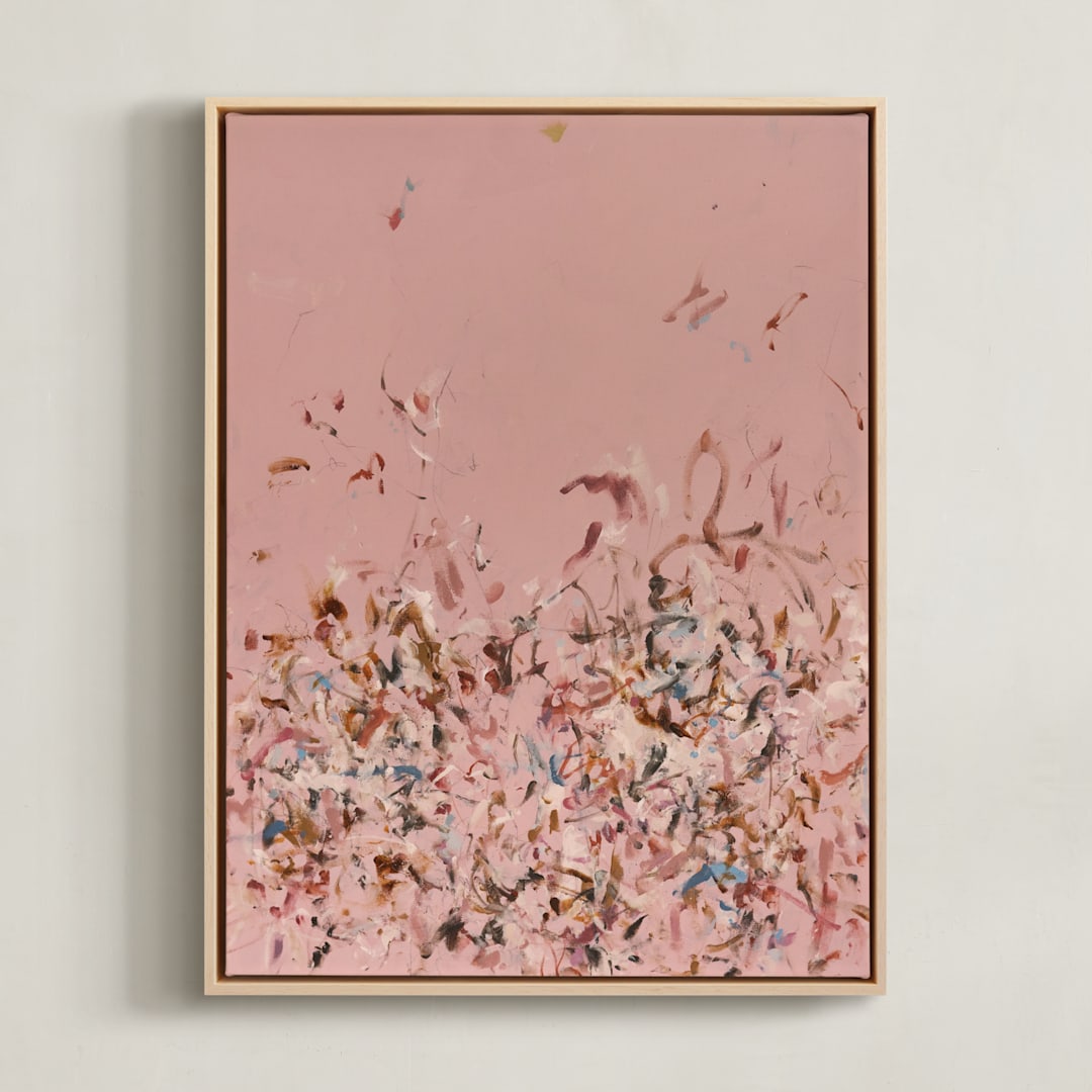 "I'm Sorry for What I Said When I Was Hangry" - Art Print in Rose by Marcy Parks - Framed Canvas