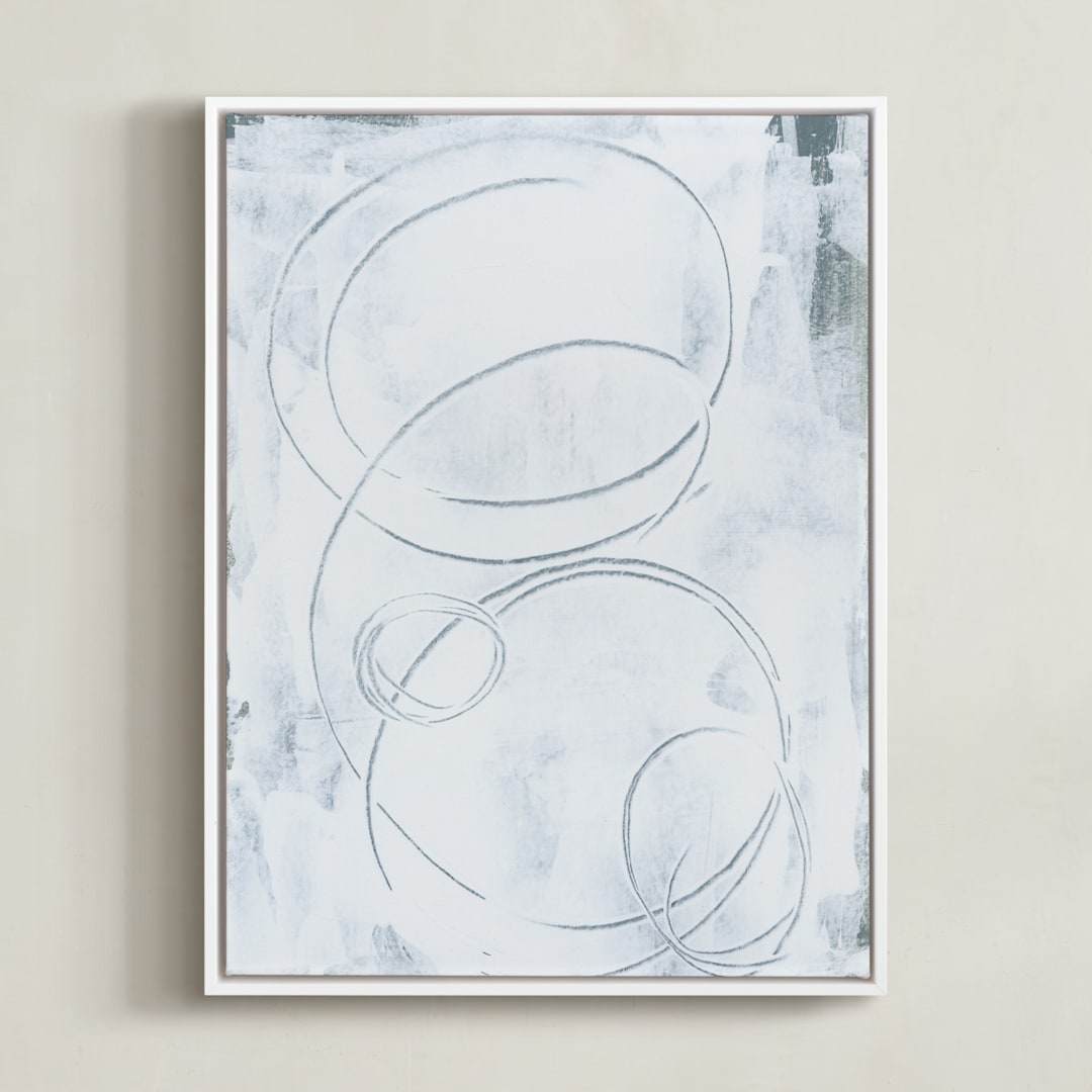 "Innuendo No. 3" - Art Print in Soft White by Julia Contacessi - Framed Canvas
