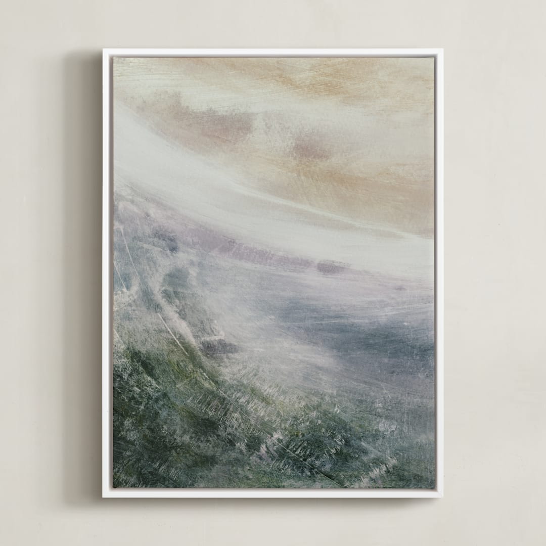 "Mix It Up I" - Art Print in Jeweled Lavender by Karen Kaul - Framed Canvas