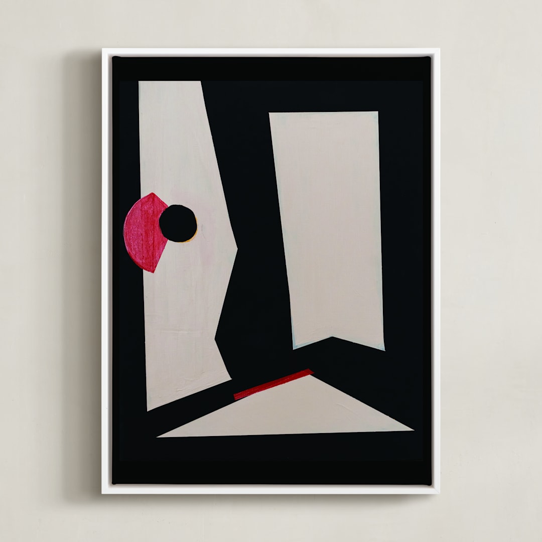 "Valleys Filled II" - Art Print in Sand by Kaitie Bryant - Framed Canvas