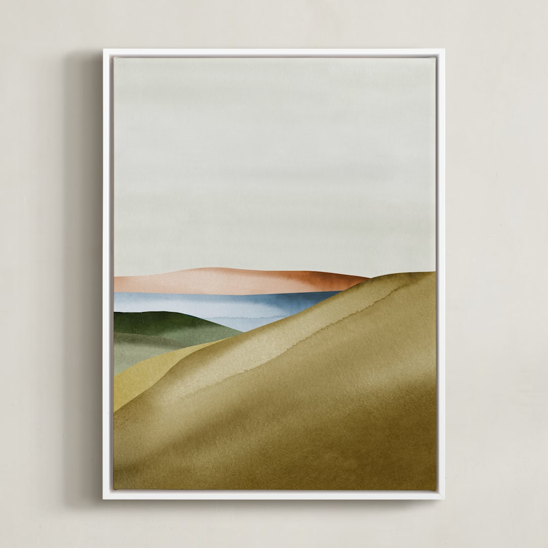 "Dunes No.1" - Art Print in Earthy by Little Valley Studio - Framed Canvas