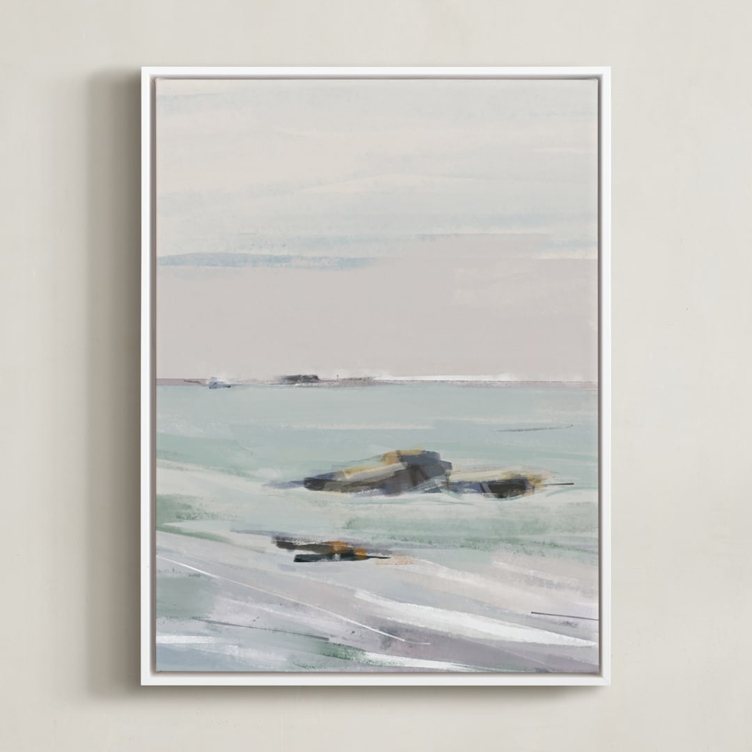 "Interruption" - Art Print in Grey Mist by Eric Ransom - Framed Canvas