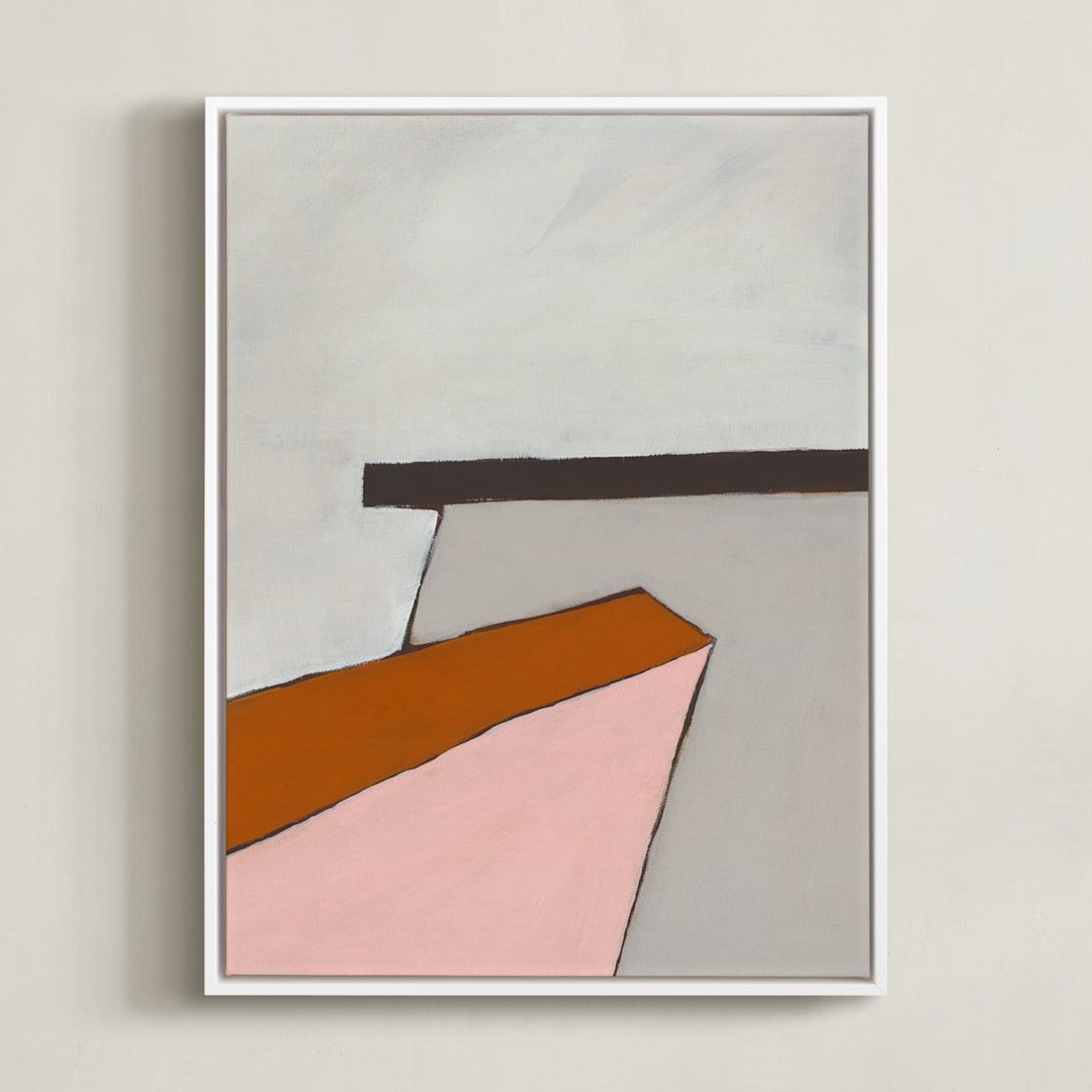 "Two of Us" - Art Print in Warm Charcoal by Karyn Denten - Framed Canvas