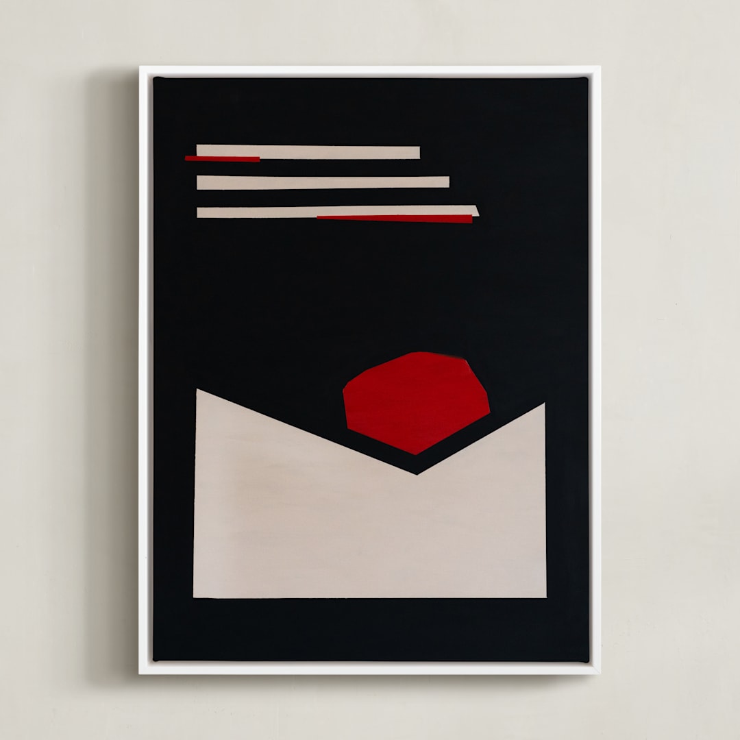 "Valleys Filled I" - Art Print in Noir by Kaitie Bryant - Framed Canvas