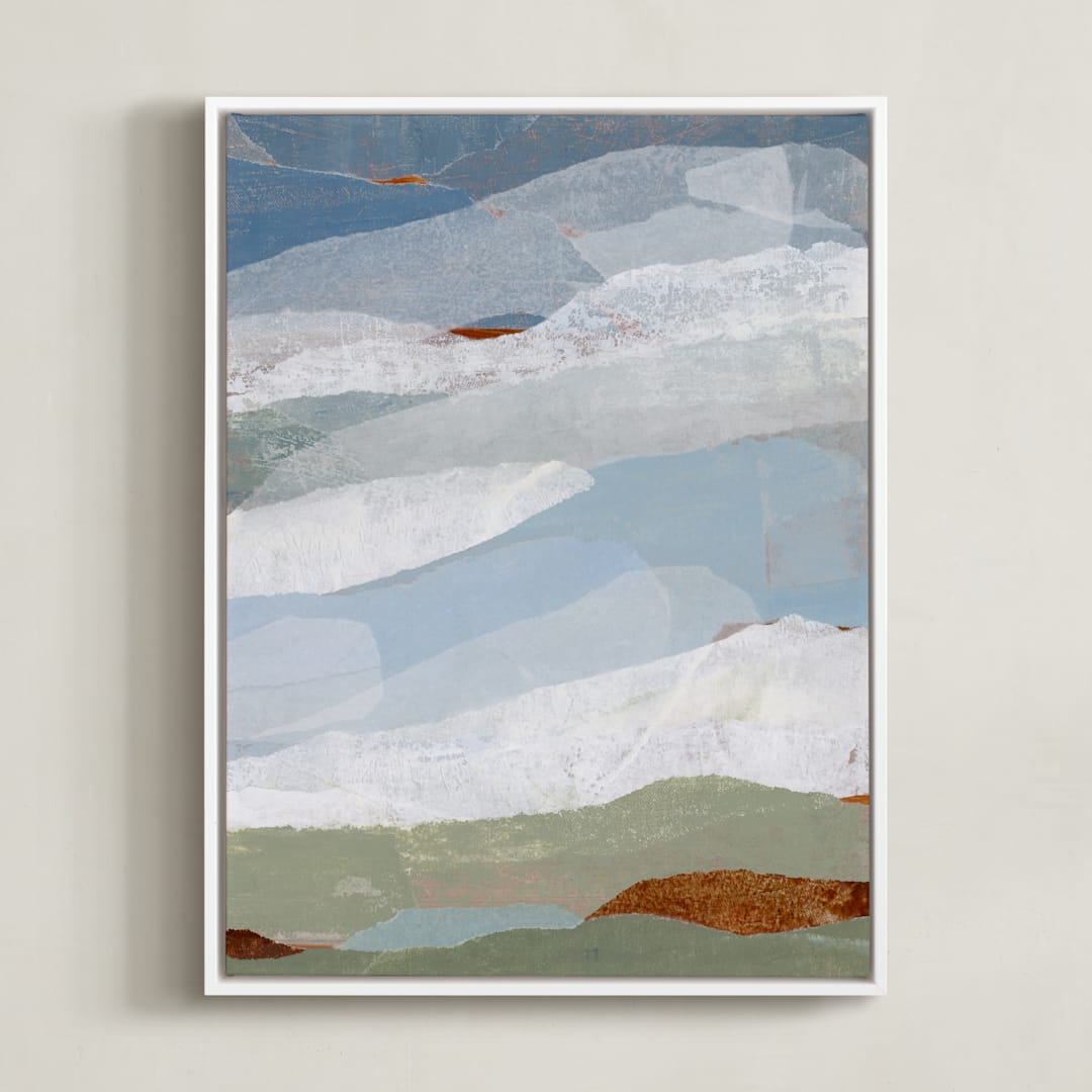 "Calling Me Home II" - Art Print in Moss by Roberta Hoiness Art - Framed Canvas