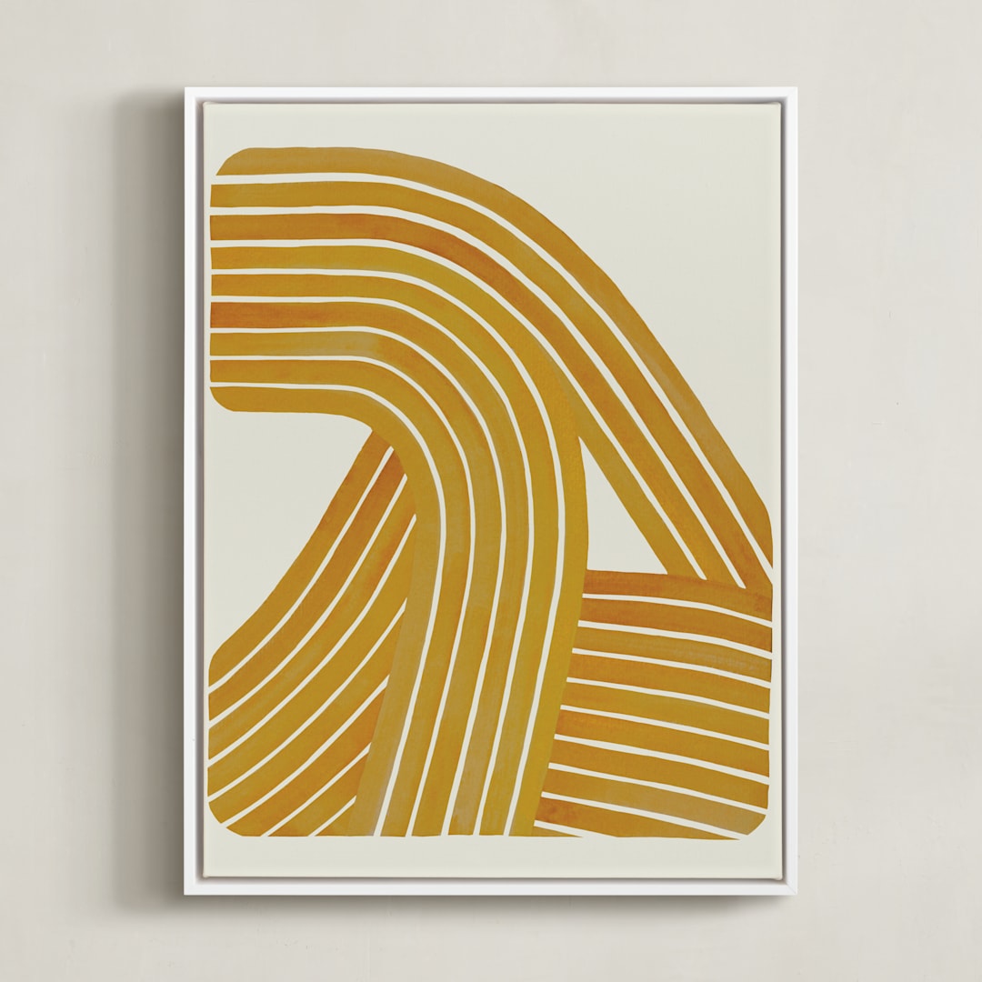"Tangerine" - Art Print in Tangerine by Emily Kariniemi - Framed Canvas