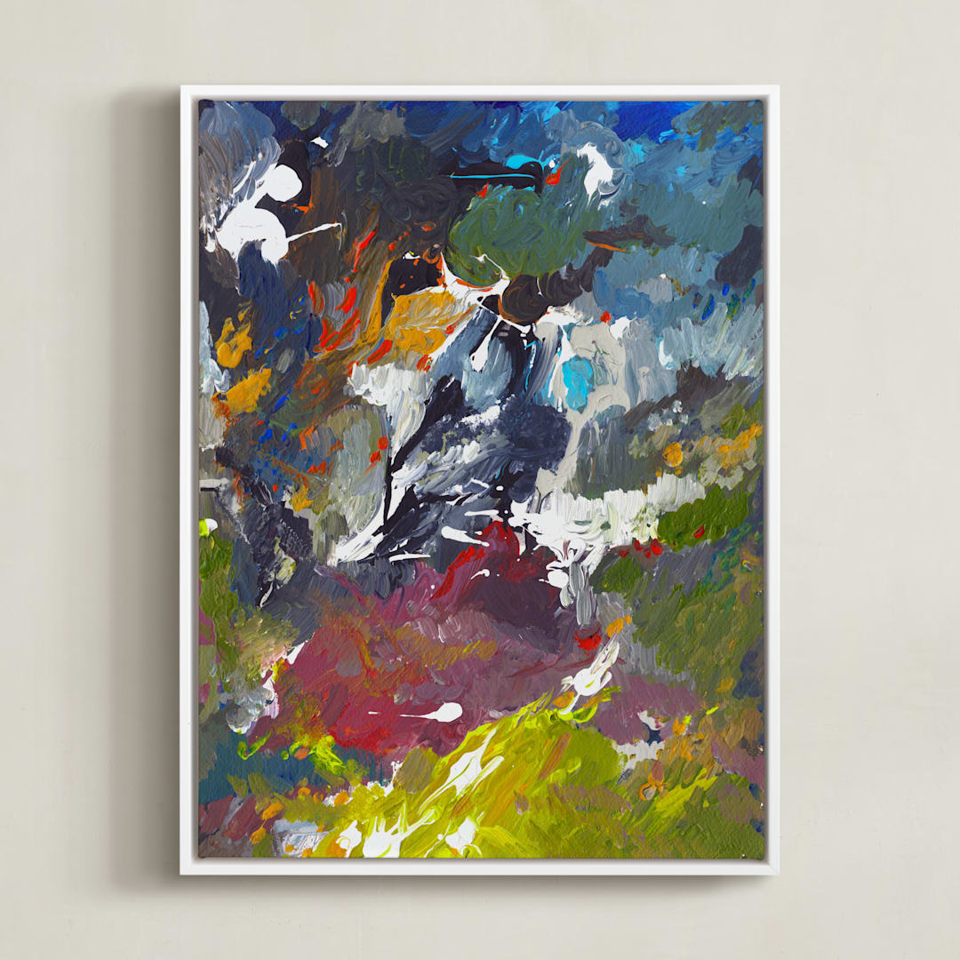 "stormy weather" - Art Print in Rain by Anna Joseph - Framed Canvas