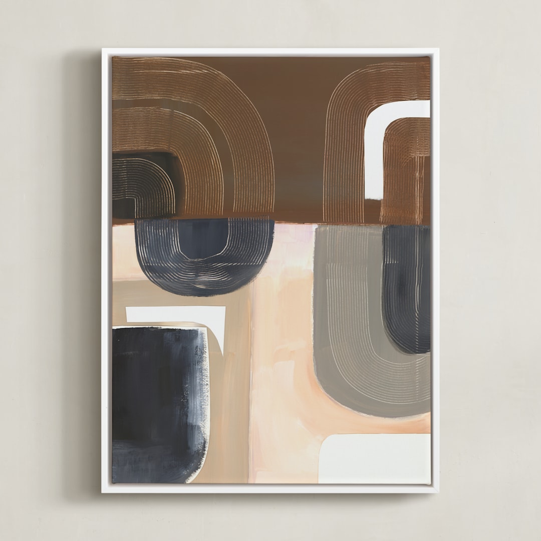 "Rumba l" - Art Print in Rumba grey by AlisonJerry - Framed Canvas