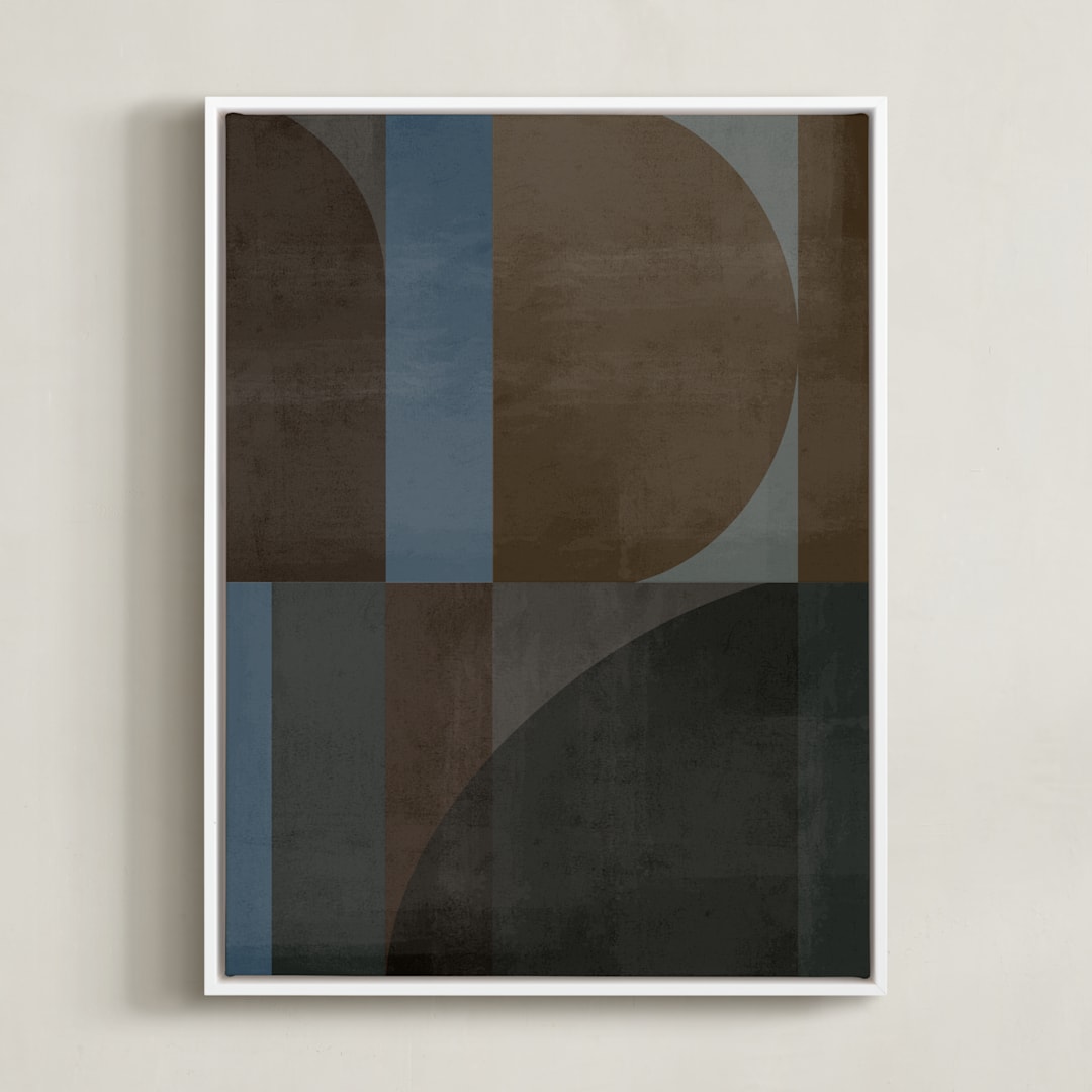 "mid-century mood I" - Art Print in earthy by Creo Study - Framed Canvas