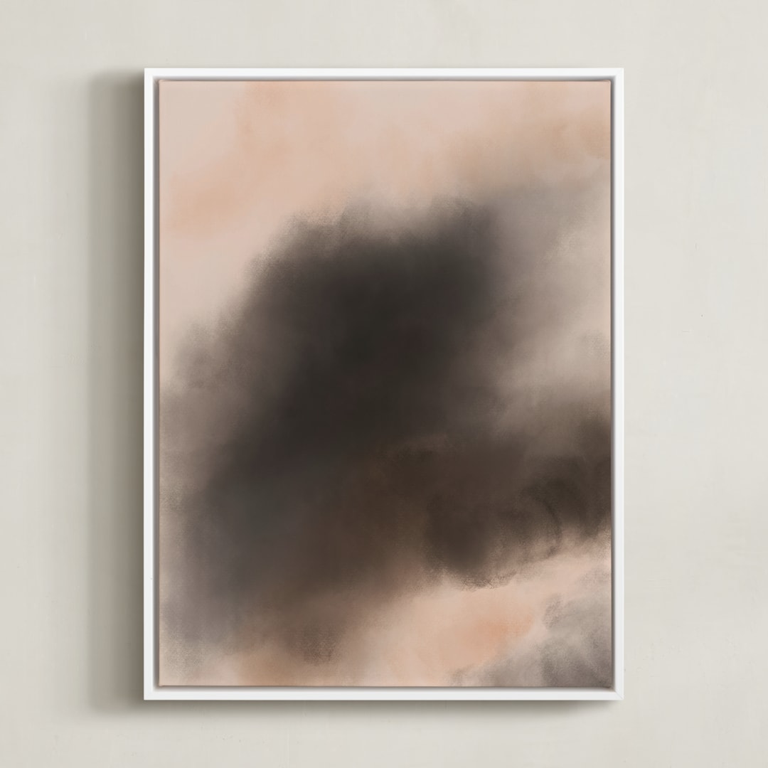 "Stormy Clouds II" - Art Print in Smoke by Iveta Angelova - Framed Canvas