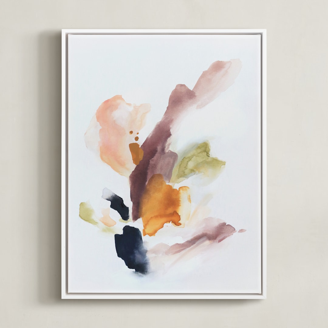 "Foraging" - Art Print in Rose Ash by Mya Bessette - Framed Canvas