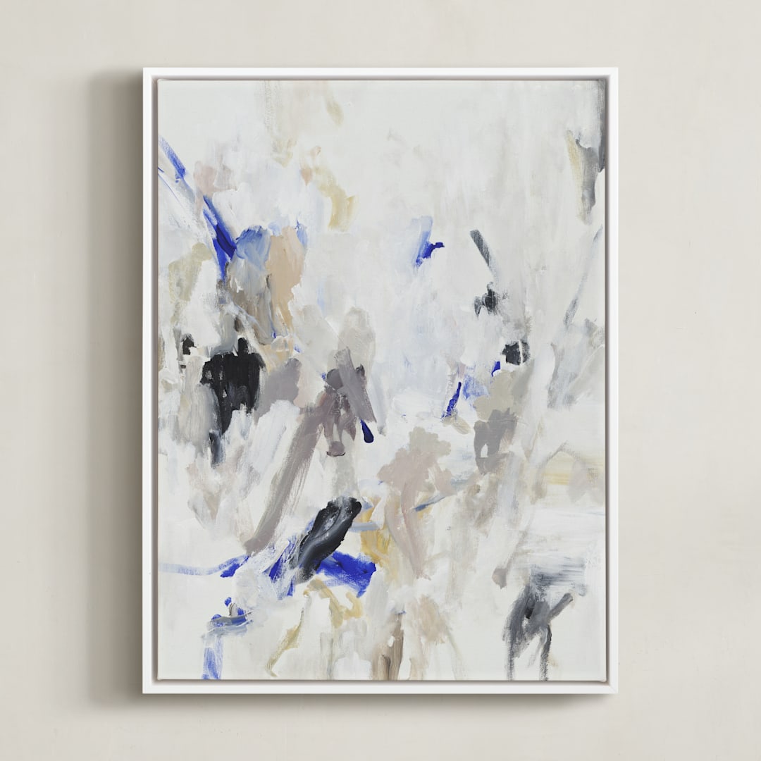 "In France II" - Art Print in creme by Svitlana Martynjuk - Framed Canvas