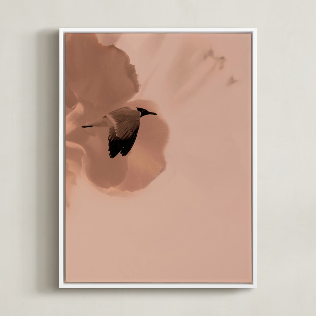 "Nature's bloom II" - Art Print in Blush by Marshe Hutchinson - Framed Canvas