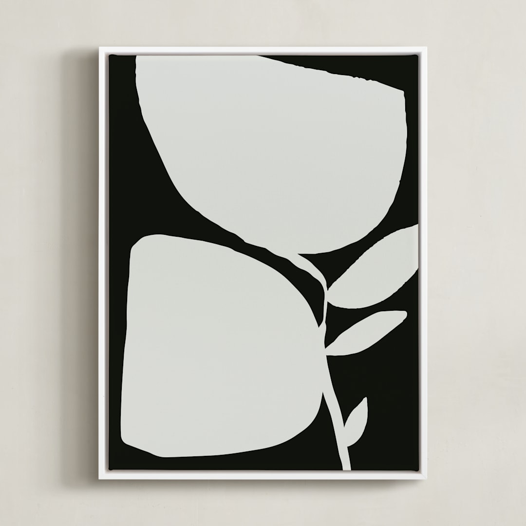 "Urban garden II" - Art Print in Noir by Creo Study - Framed Canvas