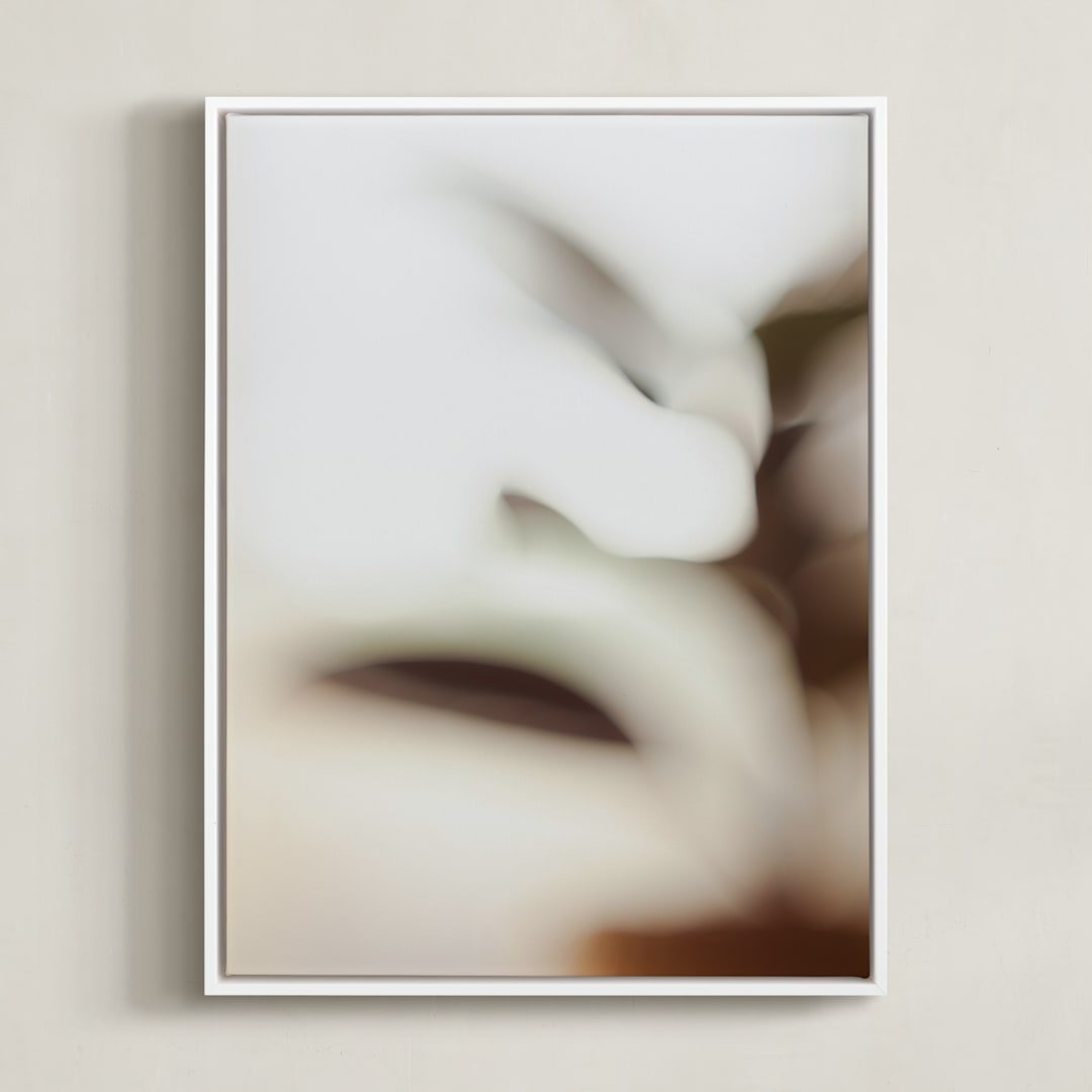 "ficus II" - Art Print in Cream by Anastasia Makarova - Framed Canvas