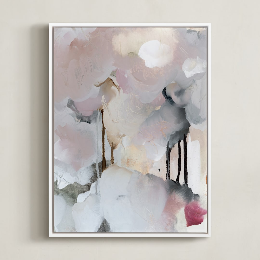"be loved II" - Art Print in Blush by Lindsay Megahed - Framed Canvas