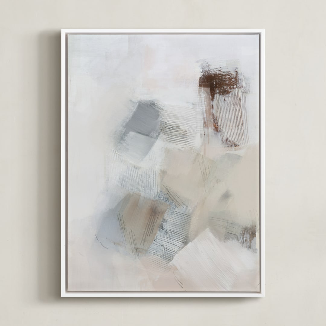 "sand of whispers" - Art Print in Sand by AlisonJerry - Framed Canvas