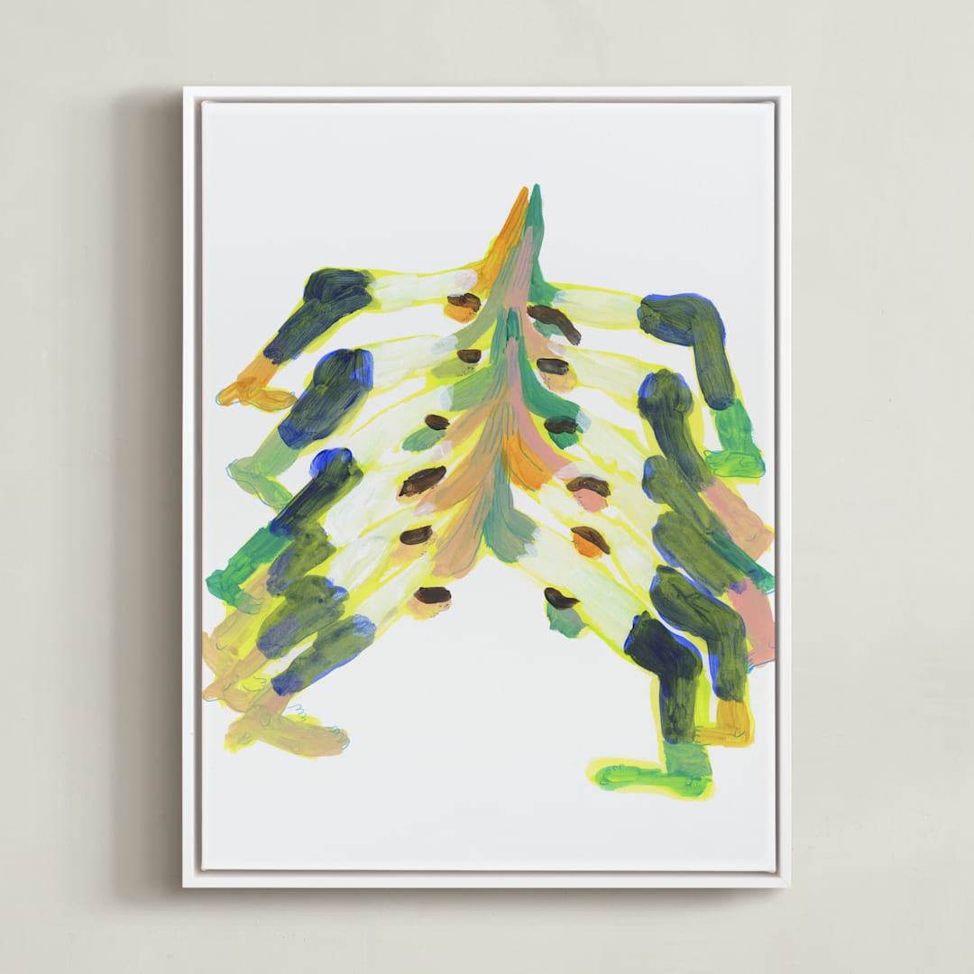 "bridge" - Art Print in Limestone by Courtney Knight - Framed Canvas