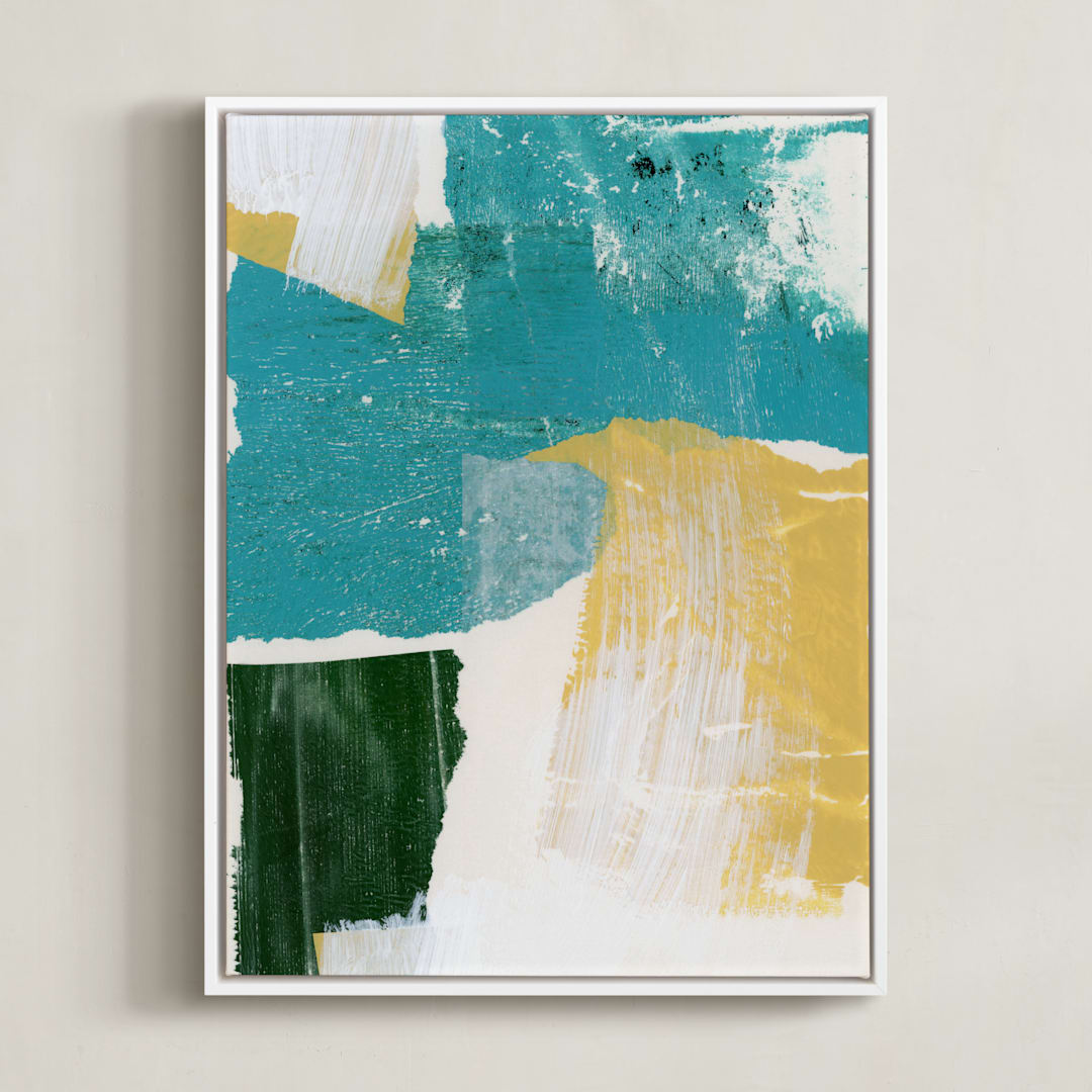 "To The Sea I" - Art Print in sand by sue prue - Framed Canvas