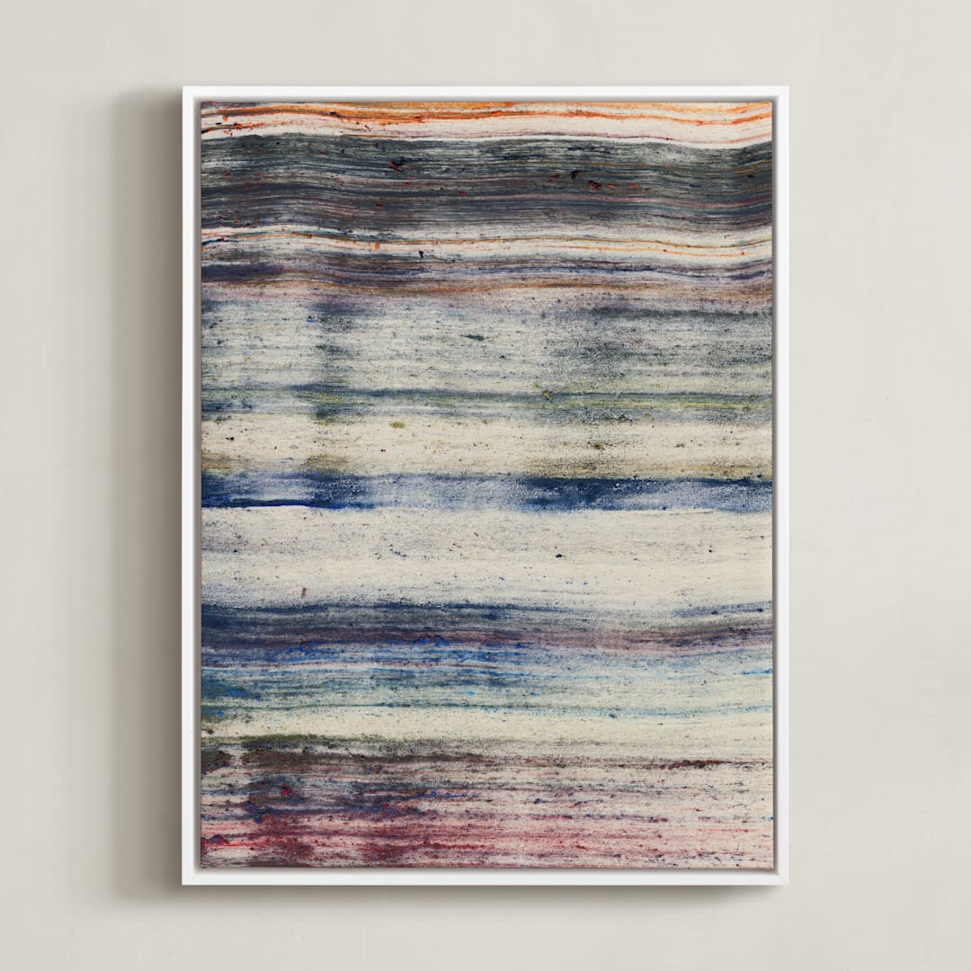 "Woven Colors I" - Art Print in Yarn by Sumak Studio - Framed Canvas