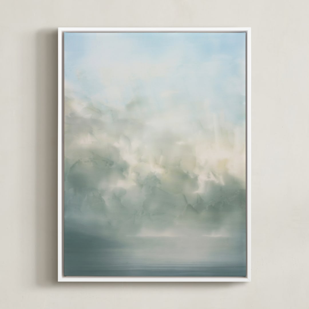 "Day Dream" - Art Print in soft mist by Brian Sostrom - Framed Canvas