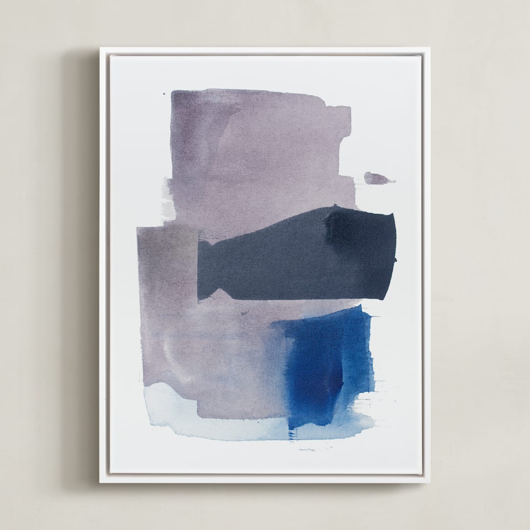 "Pressed No. 3" - Art Print in Soft Purple by Julia Contacessi - Framed Canvas