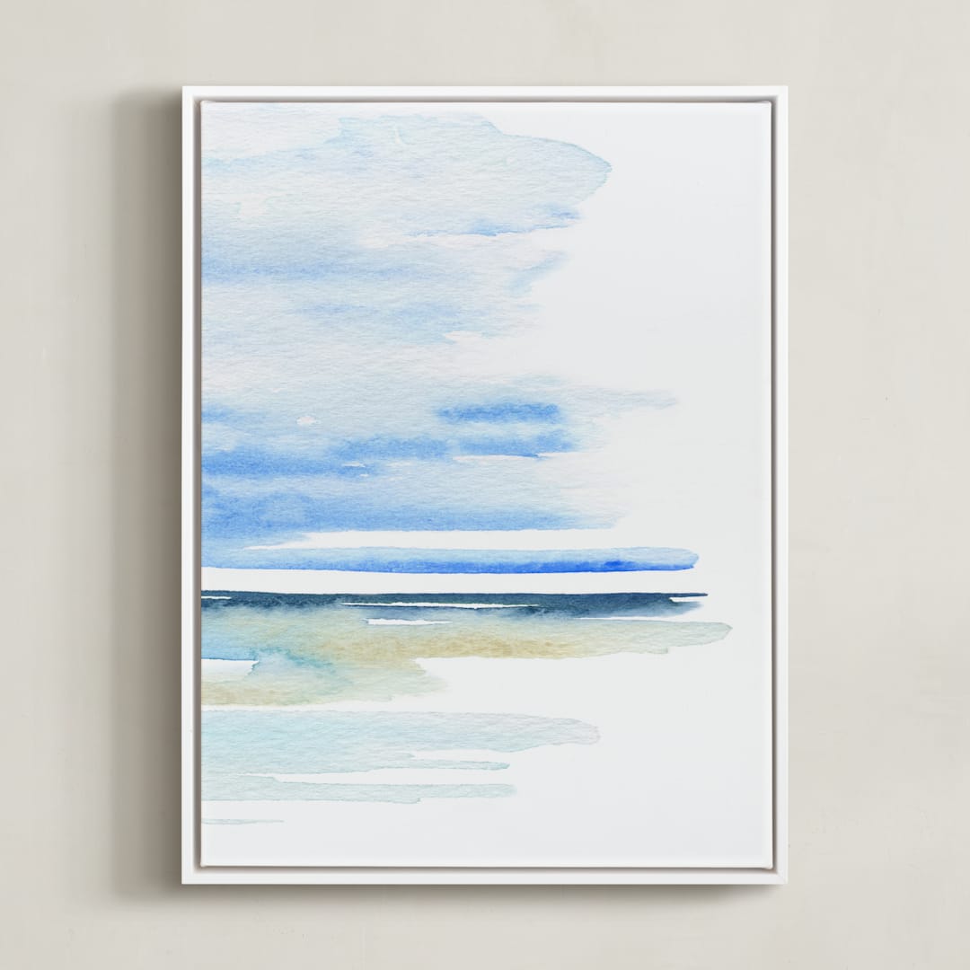 "Muse Triptych (right)" - Art Print in sea by Roberta Hoiness Art - Framed Canvas