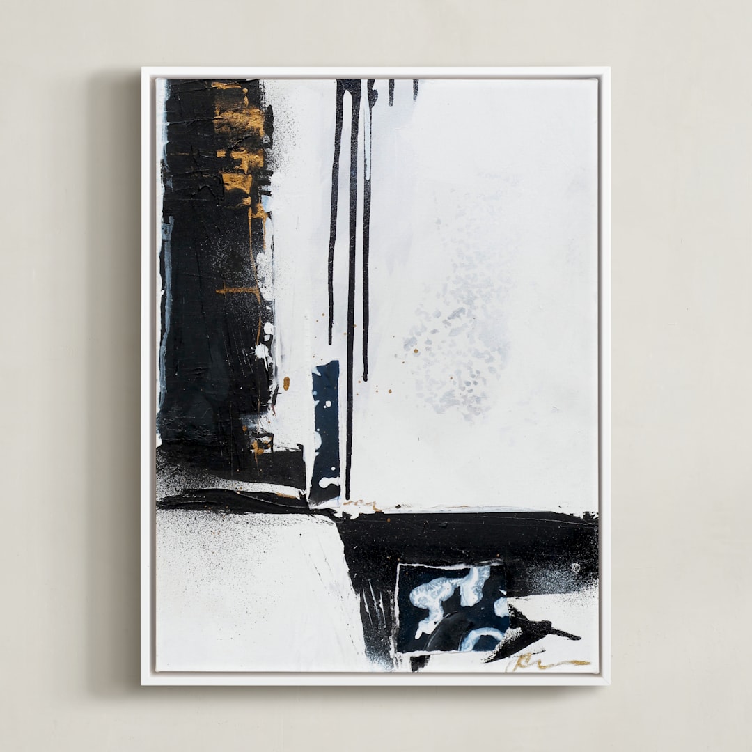 "The Juncture" - Art Print in Ink by Jeannine Chanin Penn - Framed Canvas