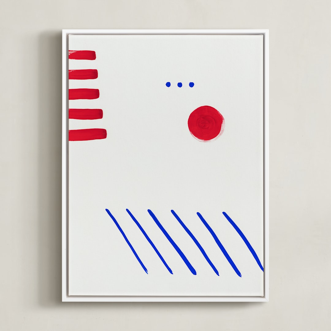 "Wanderer 4" - Art Print in Berry by Orasie - Framed Canvas
