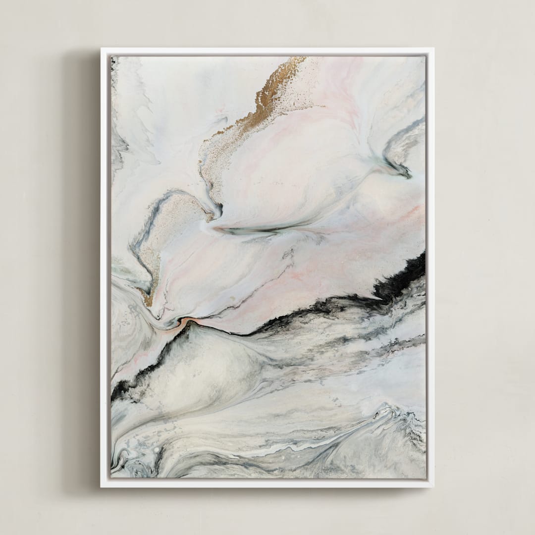 "Beneath the Layers" - Art Print in Pewter by Melanie Severin - Framed Canvas