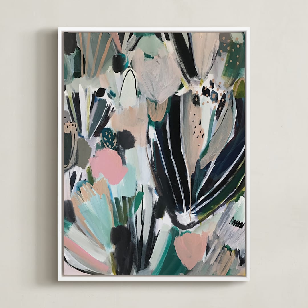 "Fresh Indigo" - Art Print in Fresh Indigo by Laci Fowler - Framed Canvas
