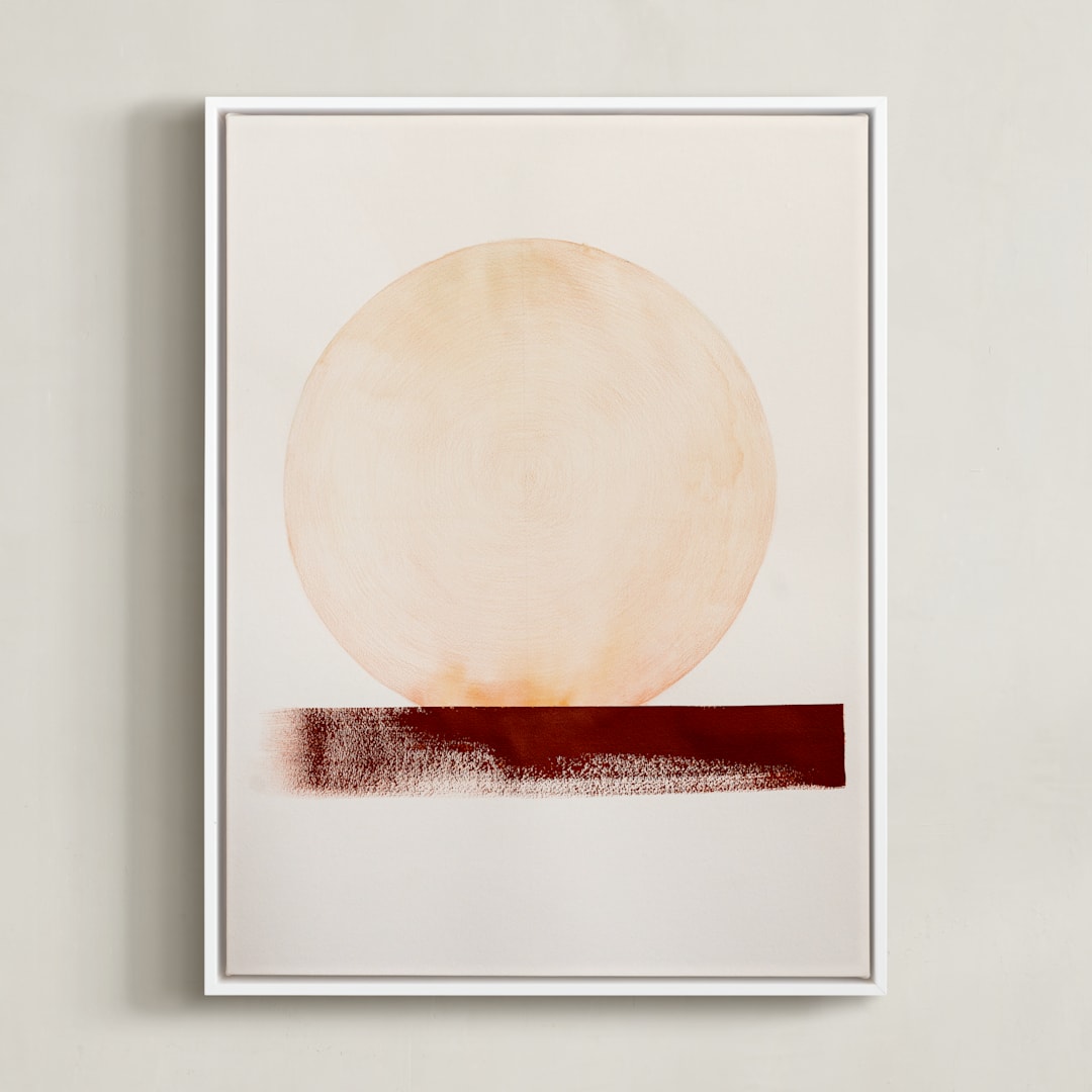 "Stoic 012" - Art Print in Sunrise Umber by jinseikou - Framed Canvas