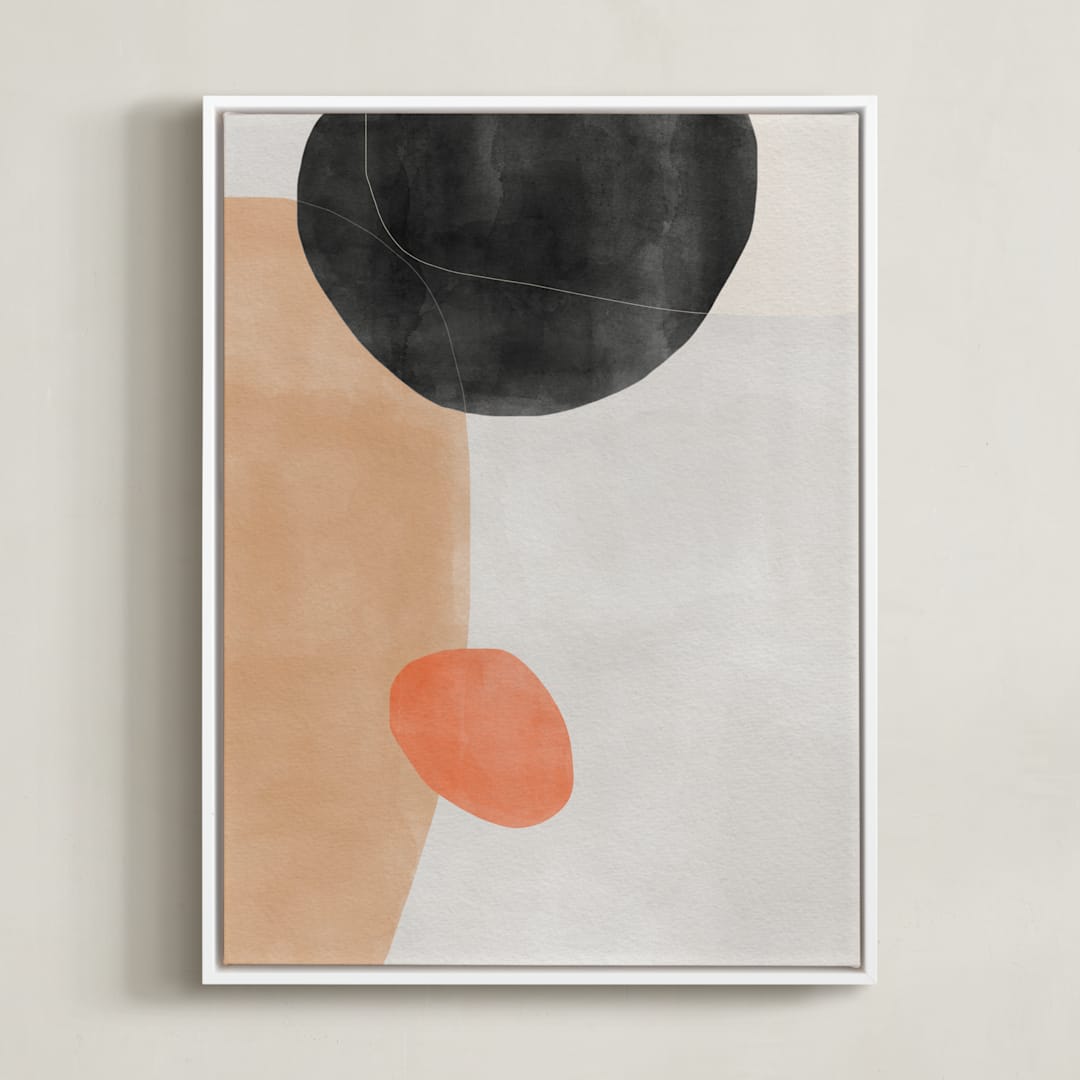 "Journey 04" - Art Print in Burnt Sienna by WeArt - Framed Canvas