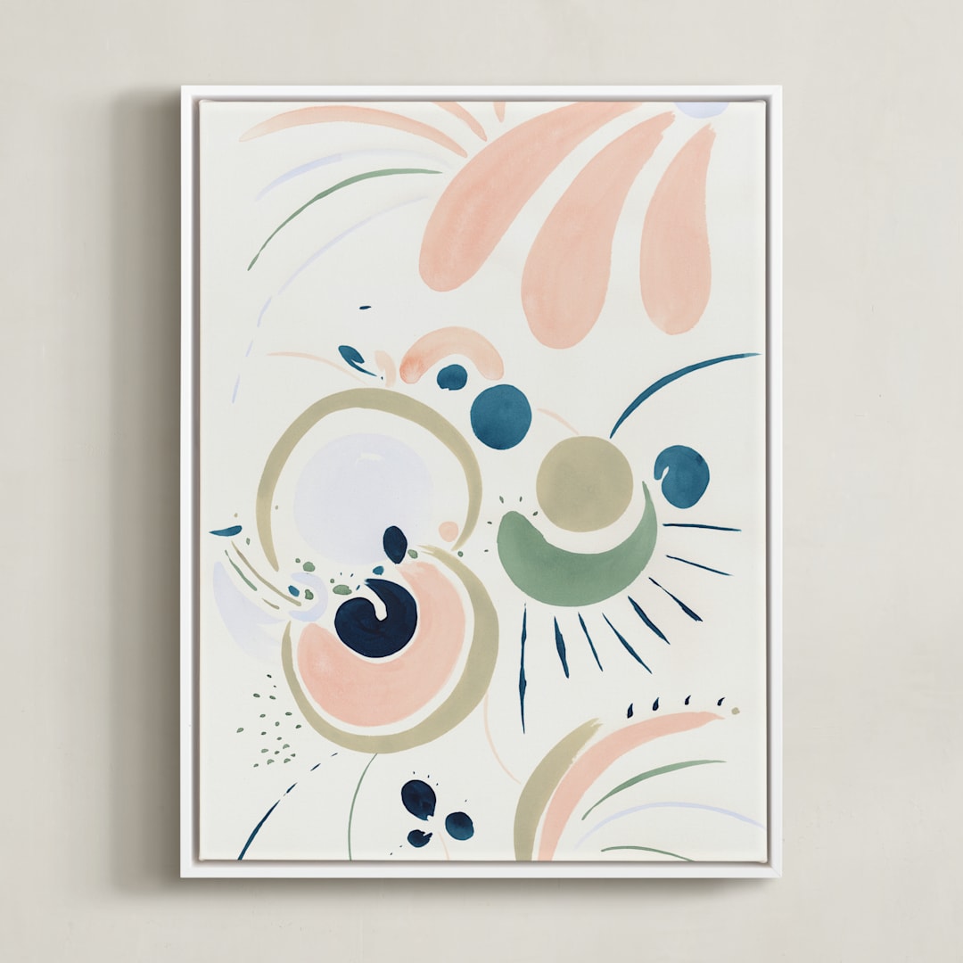 "Liberty" - Art Print in Blush by FERNANDA MARTINEZ - Framed Canvas