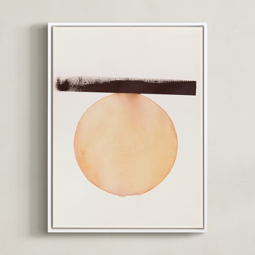 "Stoic 011" - Art Print in Sunset Umber by jinseikou - Framed Canvas