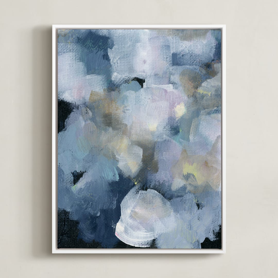 "Imbue" - Art Print in Blue Skies by Lindsay Megahed - Framed Canvas