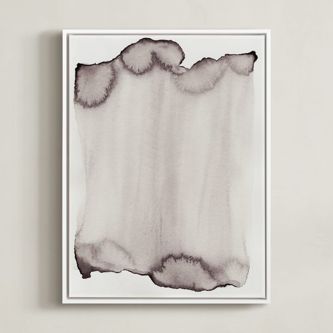 "Torched" - Art Print in Charcoal by Kaydi Bishop - Framed Canvas