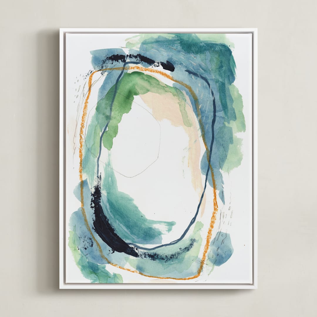 "below" - Art Print in pool by Kayla King - Framed Canvas