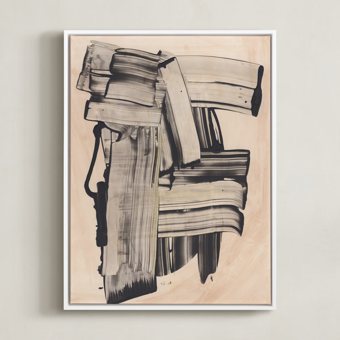 "Zickafoose" - Art Print in Charcoal by Misty Hughes - Framed Canvas