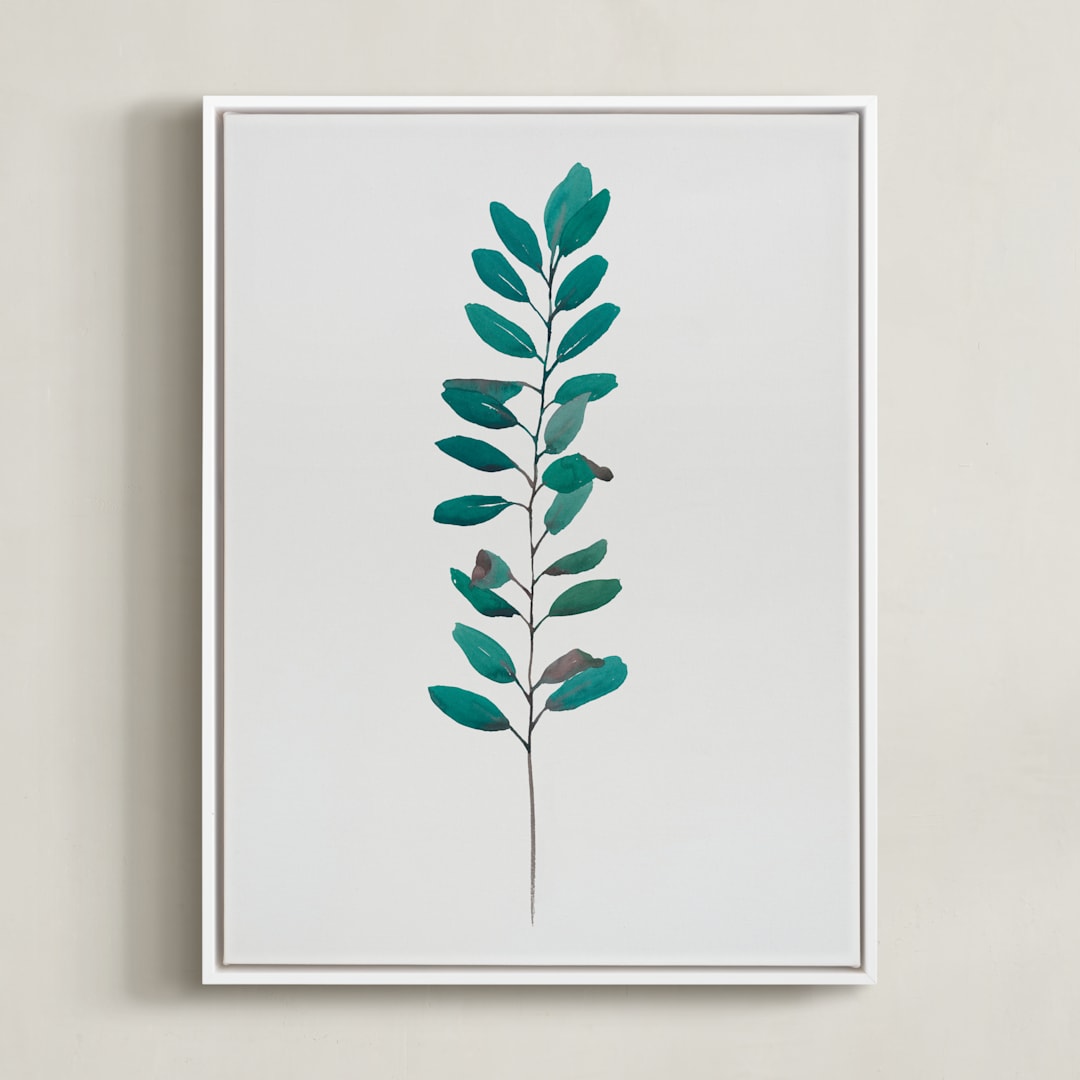 "Curry Tree" - Art Print in Ivory by jinseikou - Framed Canvas