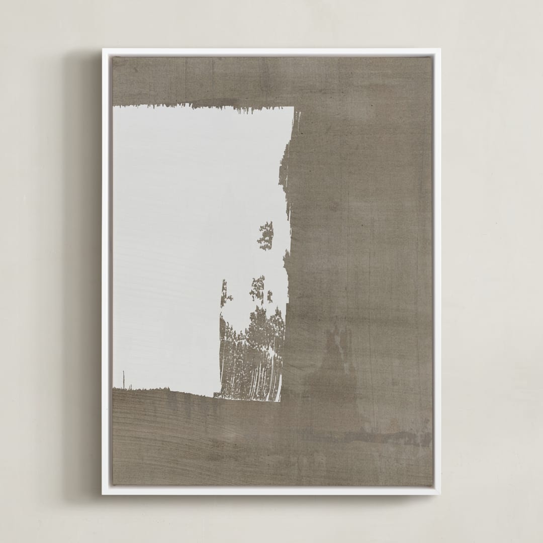 "Mindfulness" - Art Print in Earth by Shiho Whitehead - Framed Canvas