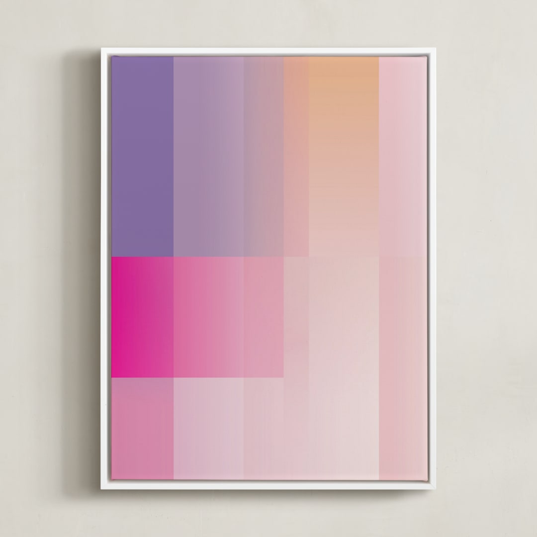 "gradients" - Art Print in magenta by Baumbirdy - Framed Canvas