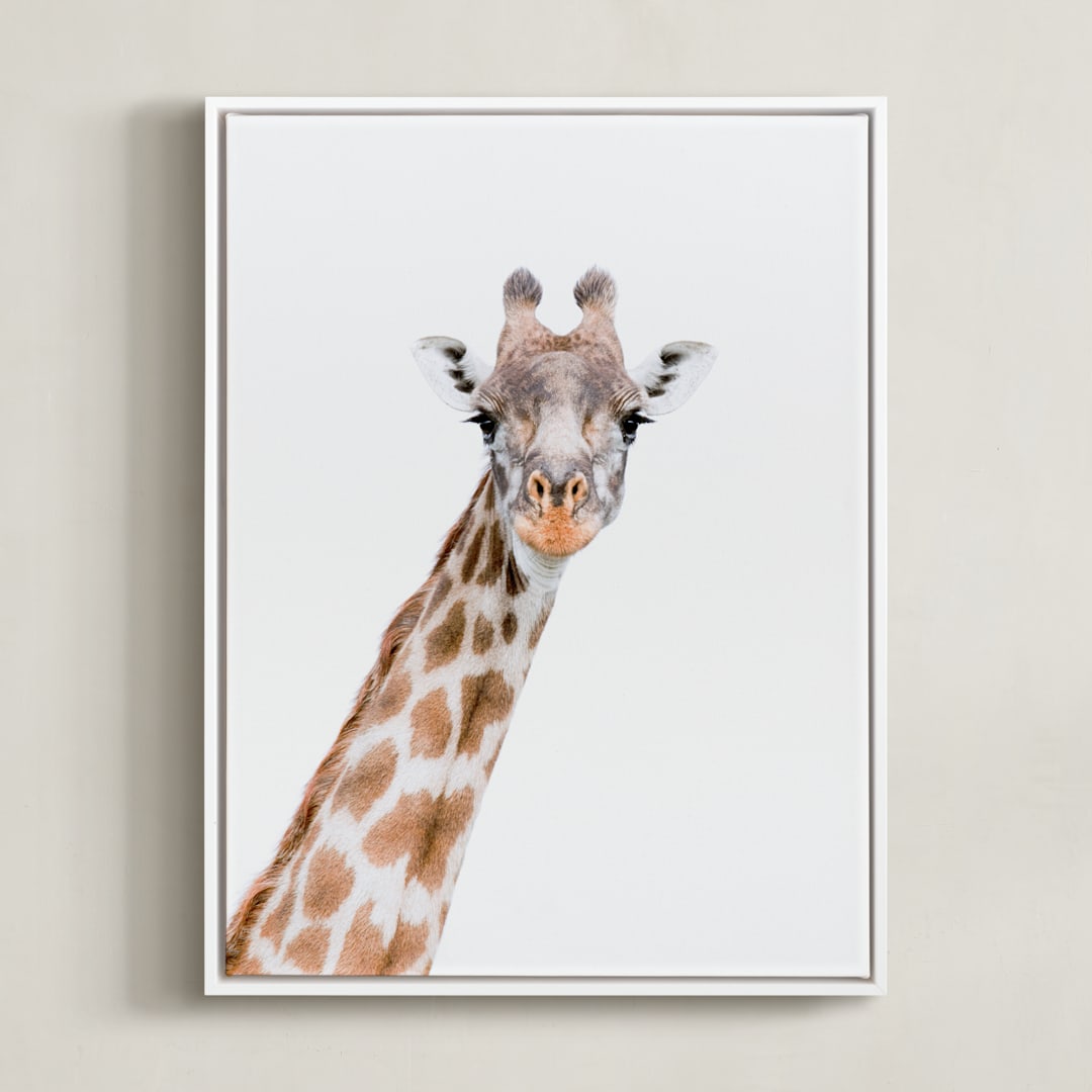 "Tarangire" - Art Print in Fur by Lisa Sundin - Framed Canvas