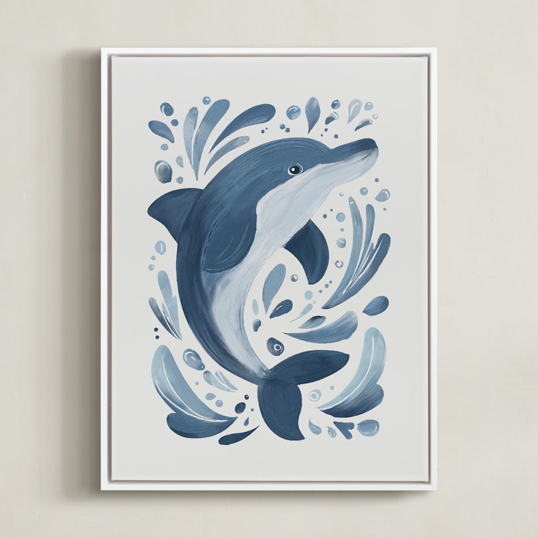 "Sea Spirits 1" - Art Print in Ocean by Corrina Reid - Framed Canvas