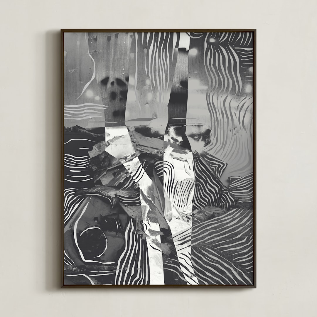 "terrain" - Art Print in Fog by Hannah E Palmer - Framed