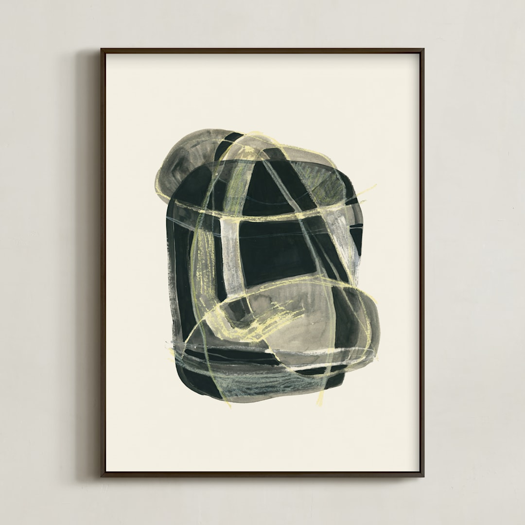 "Erde" - Art Print in Moss by Catilustre - Framed
