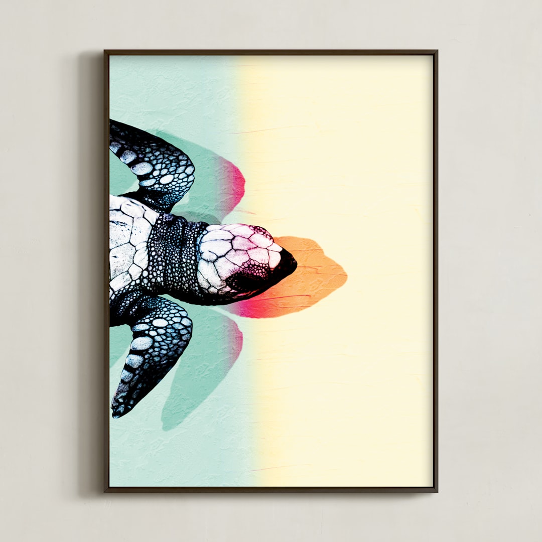 "New Life" - Art Print in Light Aqua by The Savage Label - Framed