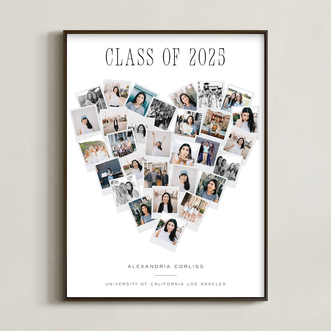 "Heart Snapshot for Grads: Framed Photo" - Framed Photo in White by Minted - Framed