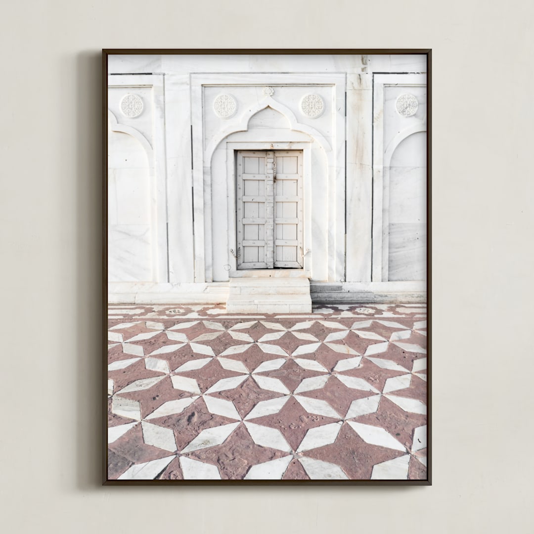 "Palace Walk 1" - Art Print in sandstone by Kamala Nahas - Framed